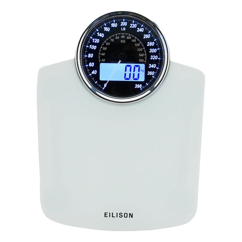 EILISON Bilancia Digitale E Analogica 2 In 1 | Pesa Corpo 180 Kg Con 4 Sensori GX | Vetro Temperato Nero - 3