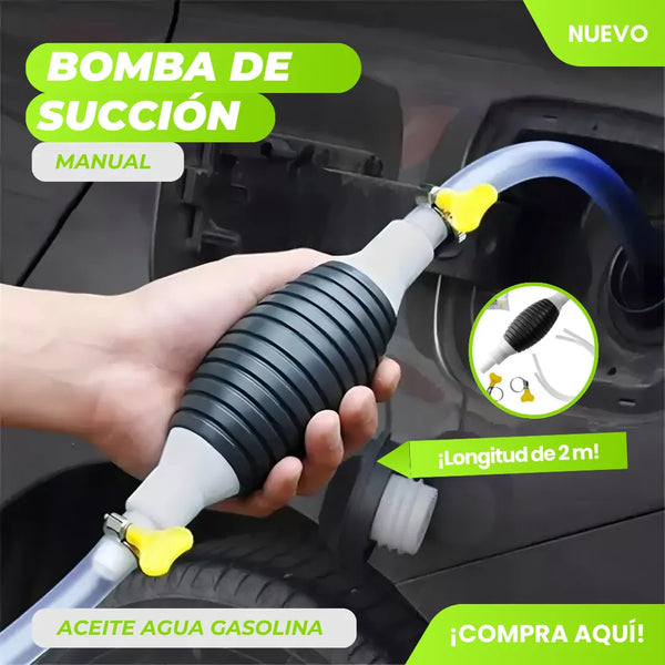Bomba De Succión Manual Clink Para Transferir Aceite Agua Gasolina