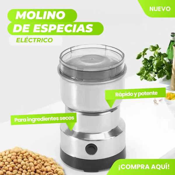 Molino De Café Y Especias Eléctrico Plateado Molino Moledor