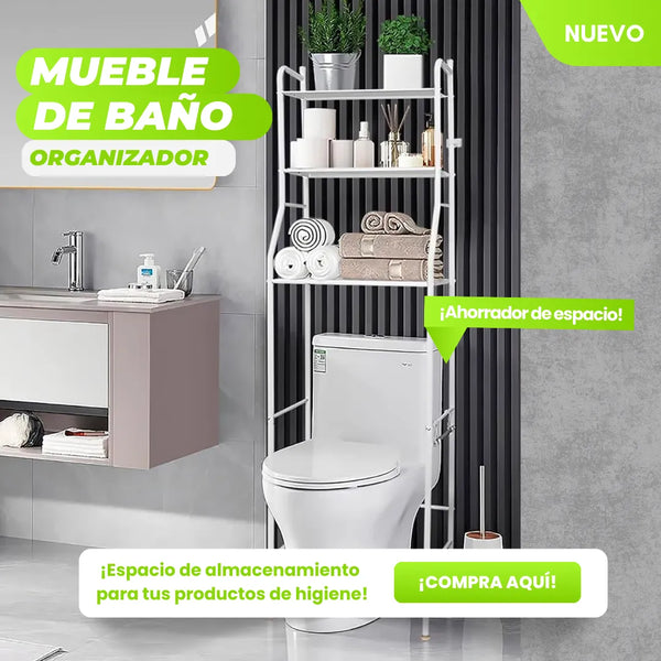 Organizador De Baño Imback Mueble Ahorrador De Espacio Color Blanco