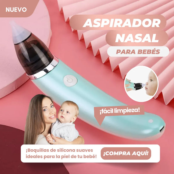 Aspirador Nasal Electrico Para Bebes Extractor Recargable Verde 5 Niveles De Succion