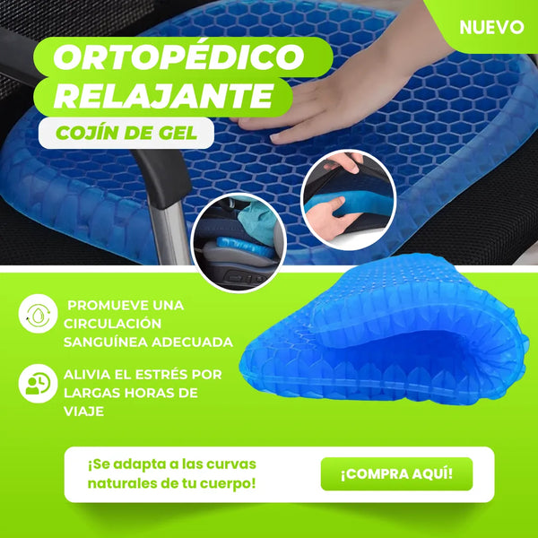 Cojín Ortopédico De Silicona Gel Relajante Asiento Terapia
