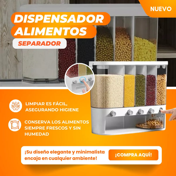Dispensador Alimentos Separador Cereales Y Granos Rondon Ideal Para Familias