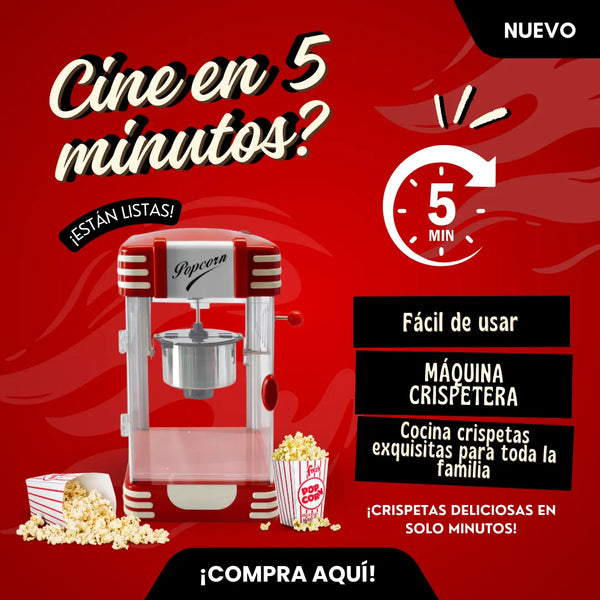 Máquina De Crispetas Fuller Crispetera 2.5oz Roja Para Vivir El Cine En Casa