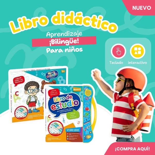 Libro Didáctico Interactivo Aprendizaje Bilingüe Para Niños Con Teclado