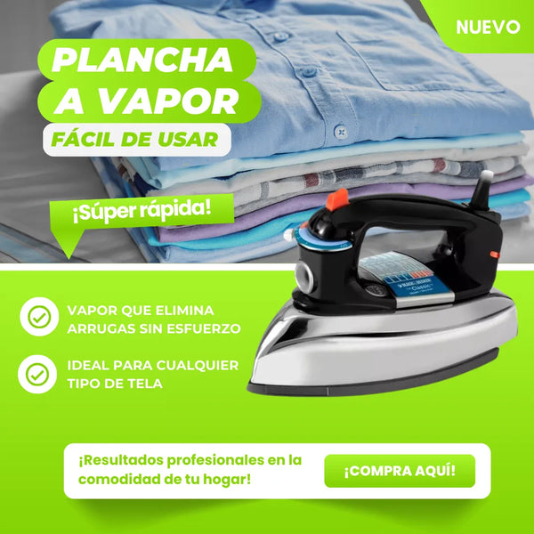 Plancha A Vapor Universal Royal Iu-660t Negra Para Un Planchado Impecable Sin Esfuerzo