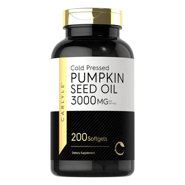 Suplemento de Aceite de Semilla de Calabaza Carlyle Pumpkin 3000 mg 200 Cápsulas