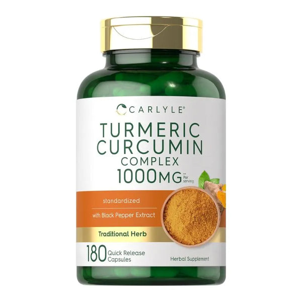 Suplemento de Cúrcuma con Pimienta Negra Carlyle 1000 mg 180 Cápsulas