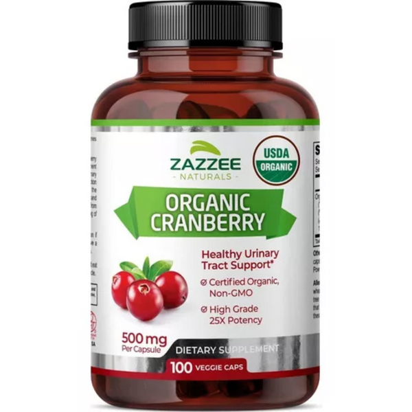 Arándano Orgánico Zazzee 12500 mg Extracto Concentrado 100 Cápsulas Veganas