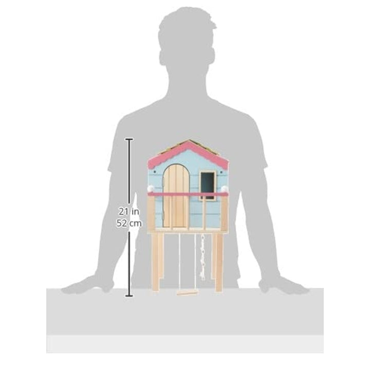 Casa De Árbol De Madera Para Muñecas Lottie Con Columpio Y Tobogán - Imagen 2