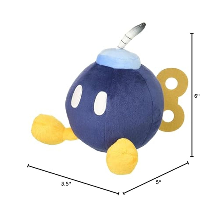 Peluche Bob Omb Mario 12.7 Cm Multicolor Suave Coleccionable Oficial - Imagen 2