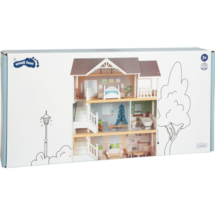 Casa De Muñecas De Madera Villa Urbana Juguete Infantil Para Juego Creativo - Imagen 17