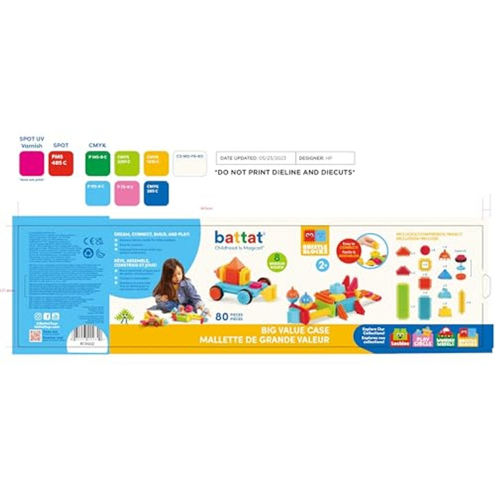 Juguete Bloques de Construcción 80 Piezas Bristle Blocks para Niños Desarrollo Creativo - Imagen 10