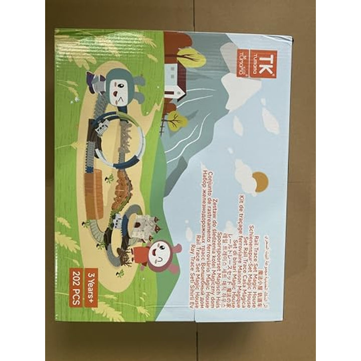 Pista de Carreras 200 Piezas Giratoria 360° para Niños 3 a 7 Años – Juguete Mágico de Castillo - Imagen 8