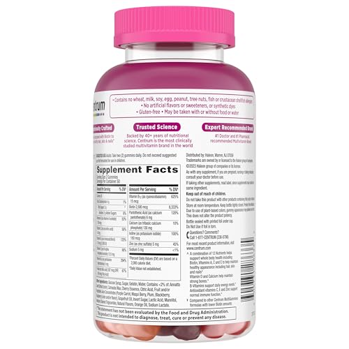 Suplemento Multivitamínico Centrum MultiGummies Multi+ Beauty - 100 Gomitas - Imagen 14
