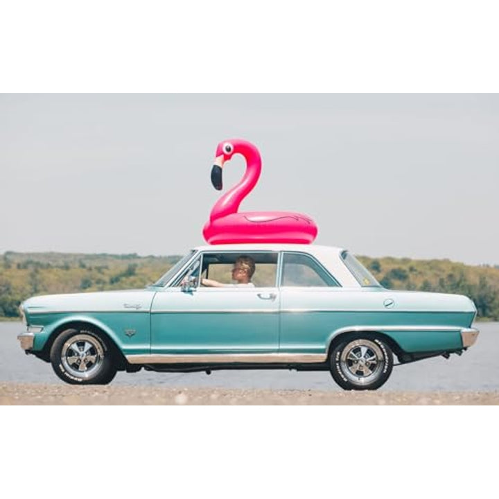 Flotador Pink Flamingo Inflable Para Piscina 4 Pies Resistente y Duradero - Imagen 6