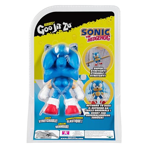 Figura Sonic De Goma Heroes Goo Jit Zu Juguete Interactivo Flexible Para Estirar y Apretar - Imagen 3