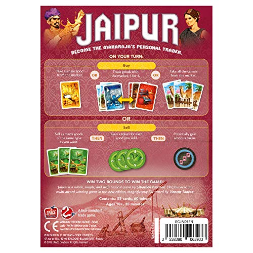 Juego de Cartas Jaipur Space Cowboy Para 2 Jugadores Estrategia Fácil y Rápida - Imagen 3