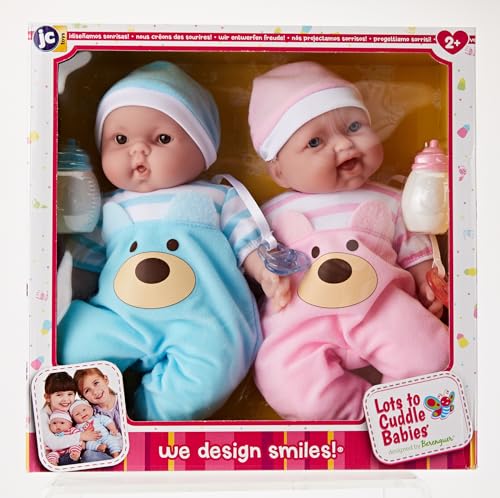 Muñecas Gemelas Realistas JC Toys 33 cm Con Trajes y Accesorios Extraíbles - Imagen 9