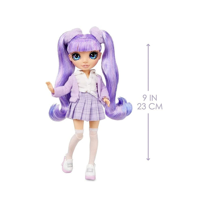 Rainbow High Violet Willow Muñeca Púrpura 9 Pulgadas Con Mochila Y Accesorios - Imagen 2