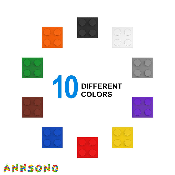 Ladrillos de Construcción 1500 Piezas Anksono Puertas Ventanas Ruedas Educativo - Imagen 7