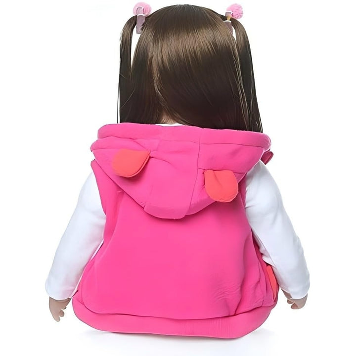 Muñeca Reborn iCradle 24 Pulgadas Realista Para Niños Y Coleccionistas Con Cabello Rizado - Imagen 5