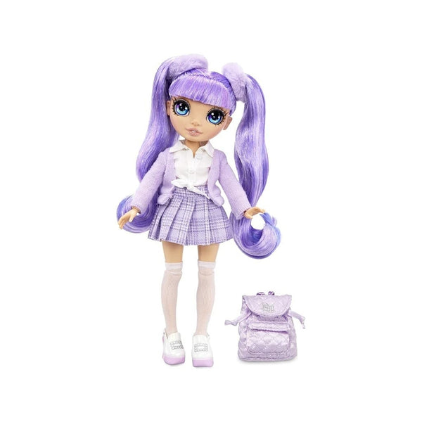 Rainbow High Violet Willow Muñeca Púrpura 9 Pulgadas Con Mochila Y Accesorios - Imagen 1