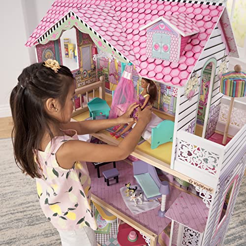 Casa De Muñecas De Madera KidKraft Annabelle Con Muebles Ascensor Y Detalles Elegantes - Imagen 4