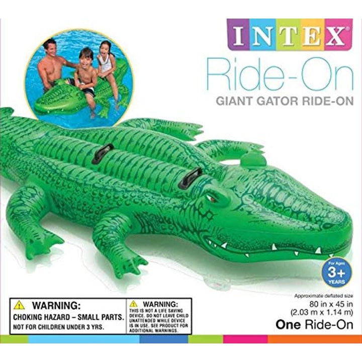 Intex Gator Ride-on Gigante Inflable Cocodrilo 80x45 Para Niños Diversión en Agua - Imagen 4