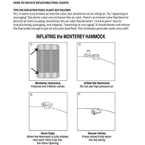 Aqua Deluxe Resort Quality Monterey Hammock Flotador De Piscina PVC Grueso Multiusos - Imagen 5