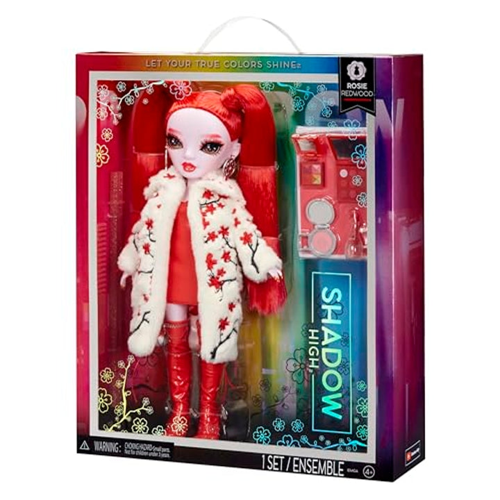 Rainbow High Shadow High Rosie Muñeca de Moda Roja con Pelo Extra Largo y Accesorios Creativos - Imagen 7