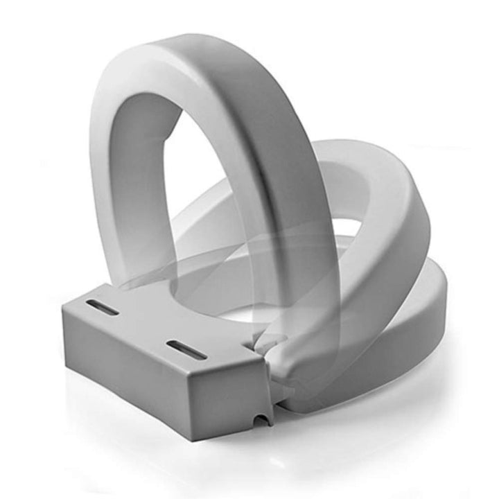 Ableware Bisagra Elevado Asiento De Inodoro Alargado Comodidad Extra - Imagen 1