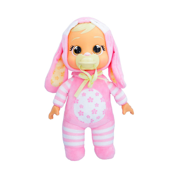 Muñeca Tiny Cuddles Lola 9 Pulgadas Lágrimas Reales Pijama Conejo Rosa - Imagen 1