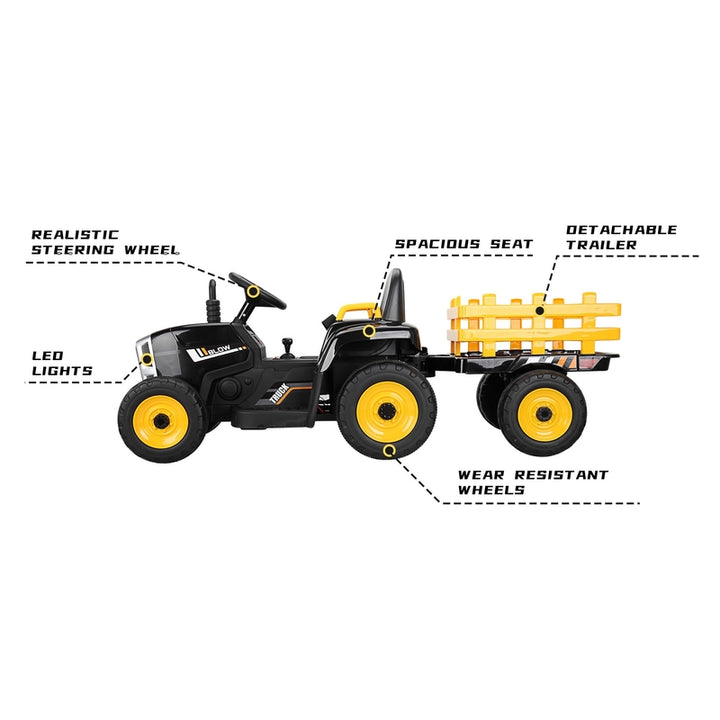 Tobbi Tractor Remolque Electrico 12V Juguete Con Bluetooth Y Luz - Imagen 9