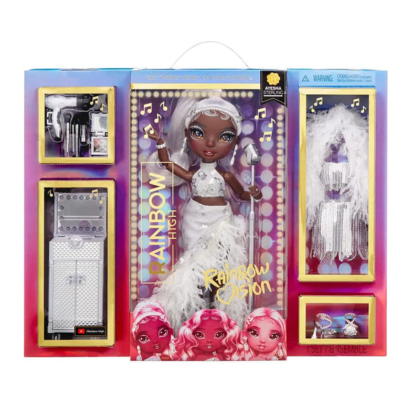 Muñeca Rainbow High Ayesha Sterling Con 2 Trajes De Diseñador Y Accesorios - Imagen 1