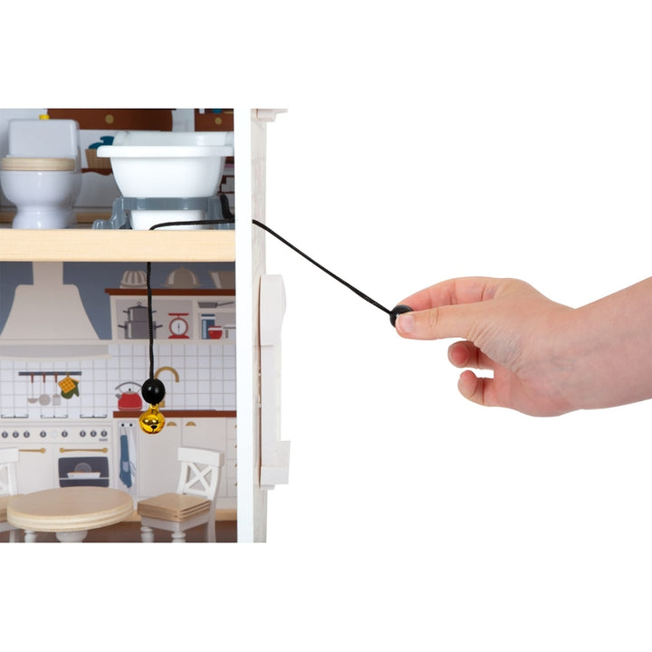 Casa De Muñecas De Madera Villa Urbana Juguete Infantil Para Juego Creativo - Imagen 11