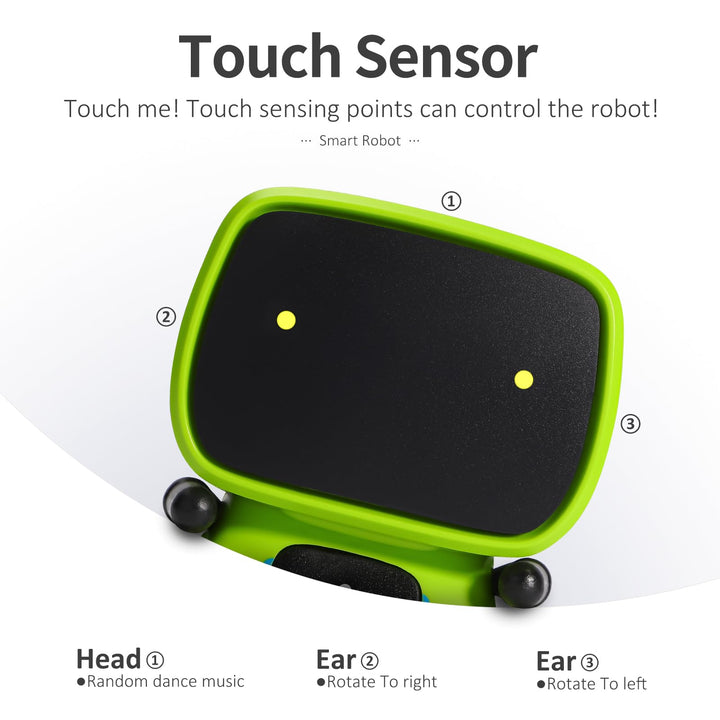 GILOBABY Robot Interactivo para Niños Controlado por Voz y Sensor Táctil Juguete Educativo - Imagen 2
