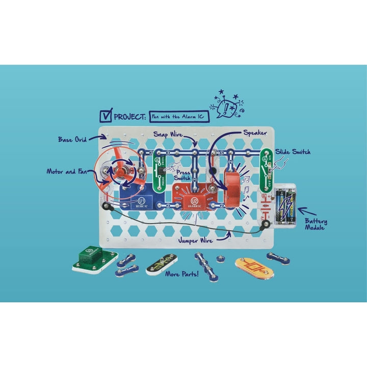 Snap Circuits Pro SC-500 Kit Electrónico 500 Proyectos de Circuítos Sin Soldadura - Imagen 3