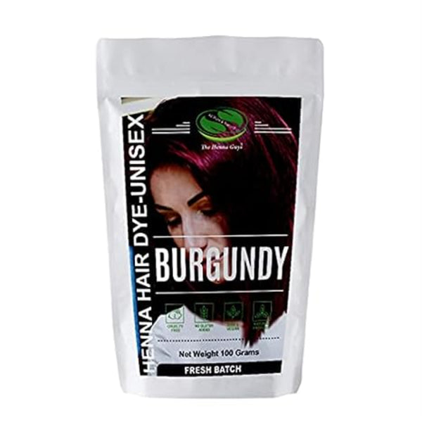 Tintura De Henna Para Cabello Y Barba Burgundy The Henna Guys Natural