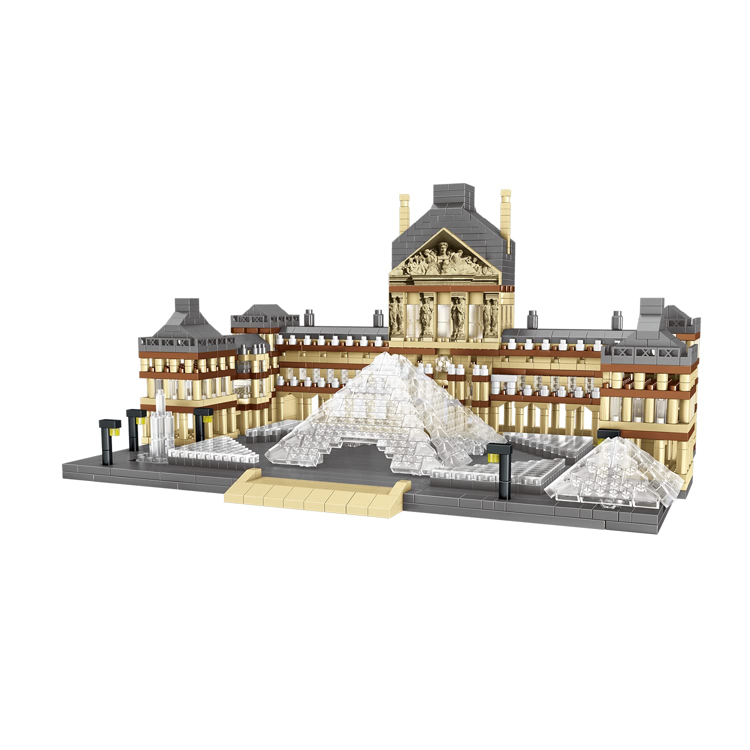 Juego De Micro Bloques Louvre 2885 Piezas Arquitectura Realista Decora ...