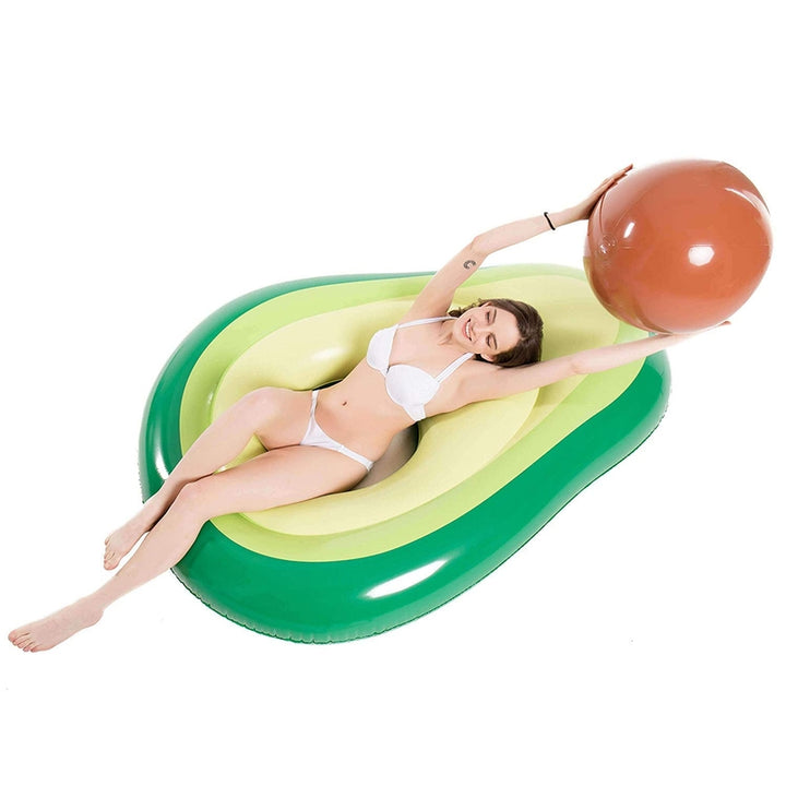 Flotador Inflable Aguacate Jasonwell Piscina Playa Grande con Pelota para Niños y Adultos - Imagen 6