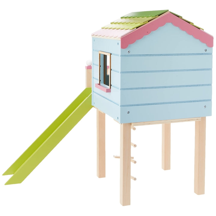 Casa De Árbol De Madera Para Muñecas Lottie Con Columpio Y Tobogán - Imagen 6