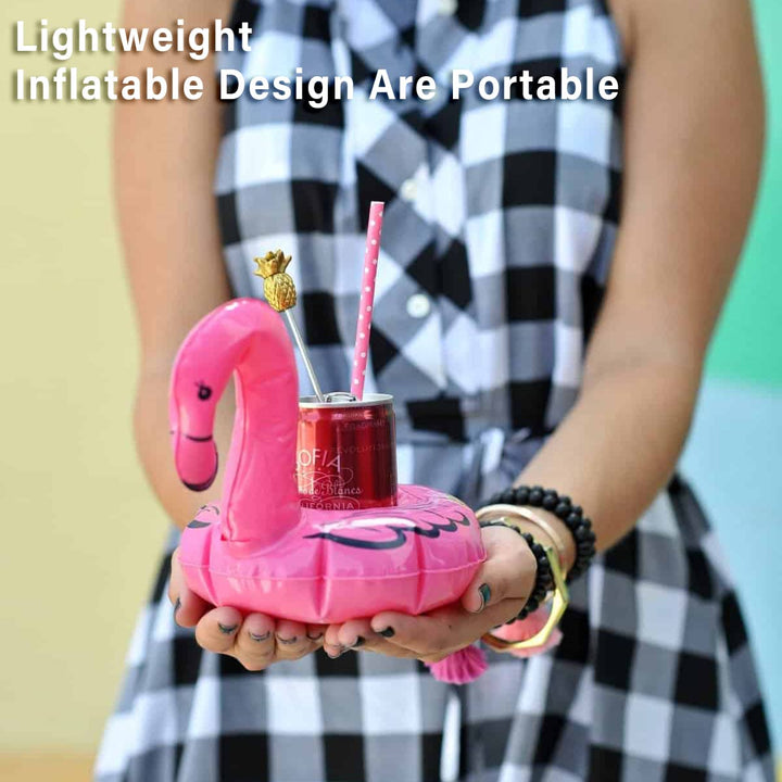 Paquete De 40 Flotadores Inflables Para Bebidas Piscina Diversión Verano - Imagen 3