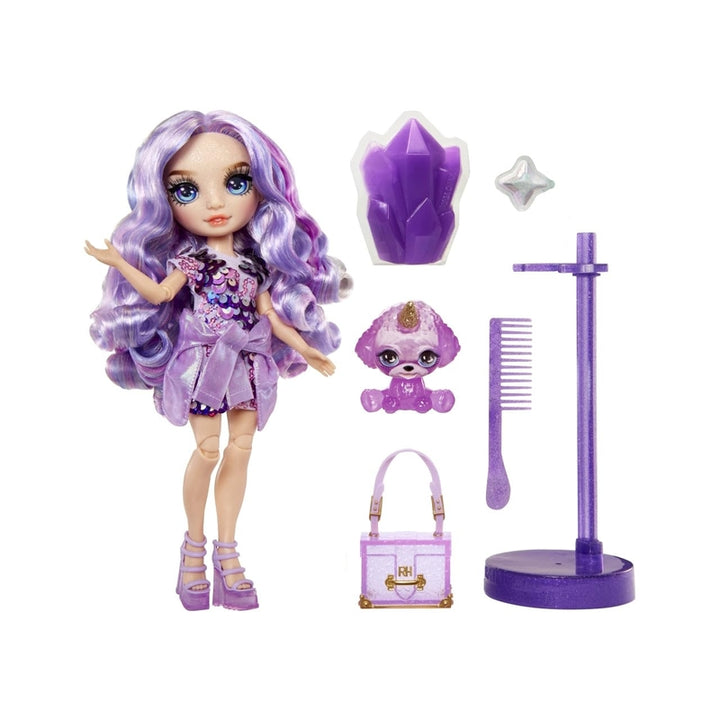Muñeca Rainbow High Violet Willow con Slime y Mascota Mágica Accesorios Personalizables - Imagen 6