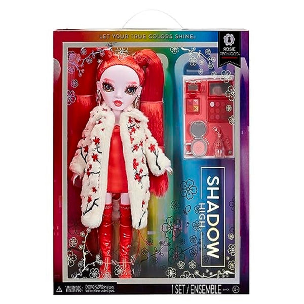 Rainbow High Shadow High Rosie Muñeca de Moda Roja con Pelo Extra Largo y Accesorios Creativos - Imagen 1