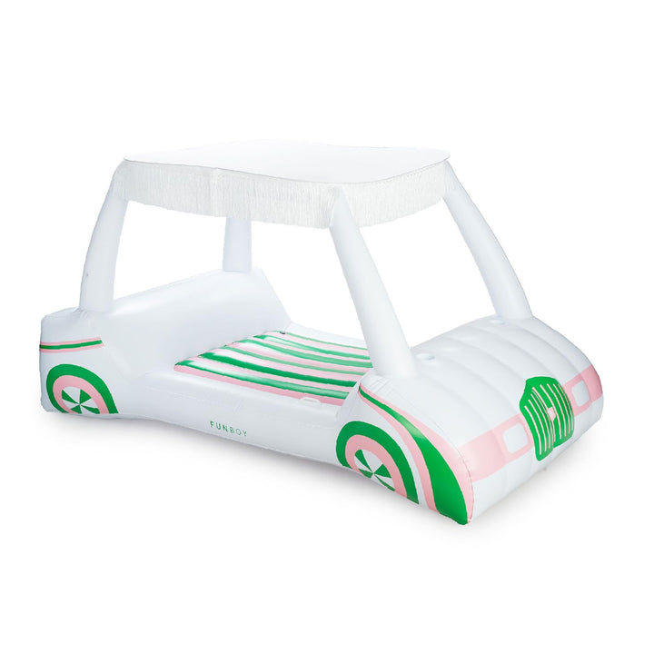 Funboy Carro De Golf Inflable Gigante Flotador De Piscina Con Sombrilla Retro - Imagen 1