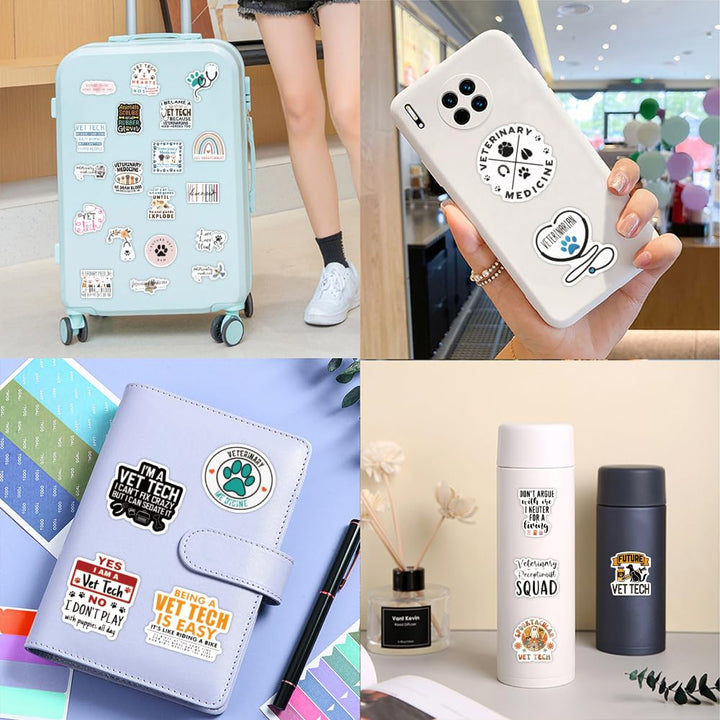 120 Stickers Divertidos Veterinarios Producto Original Impermeable - Imagen 5