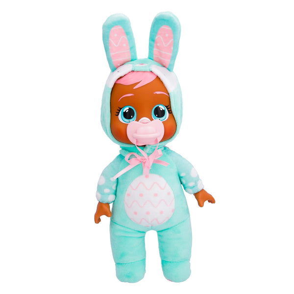 Muñeca Tiny Cuddles Bunnies Cindy 9 Pulgadas Lágrimas Reales Pijama Conejito Verde - Imagen 1