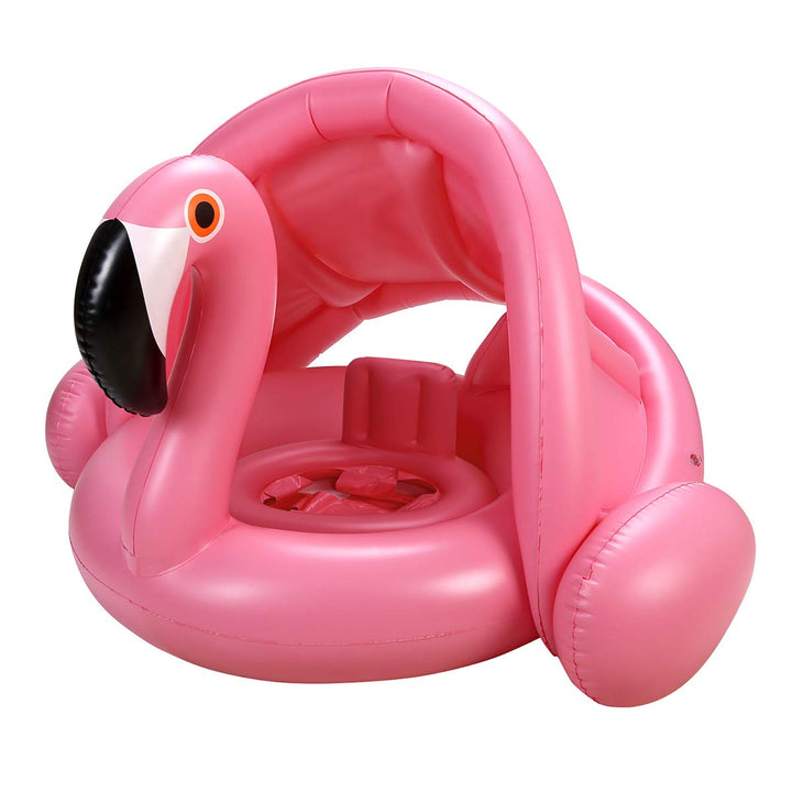 Flotador Para Bebés Con Toldo Ajustable Flamenco Piscina Rosa 6 A 48 Meses - Imagen 1