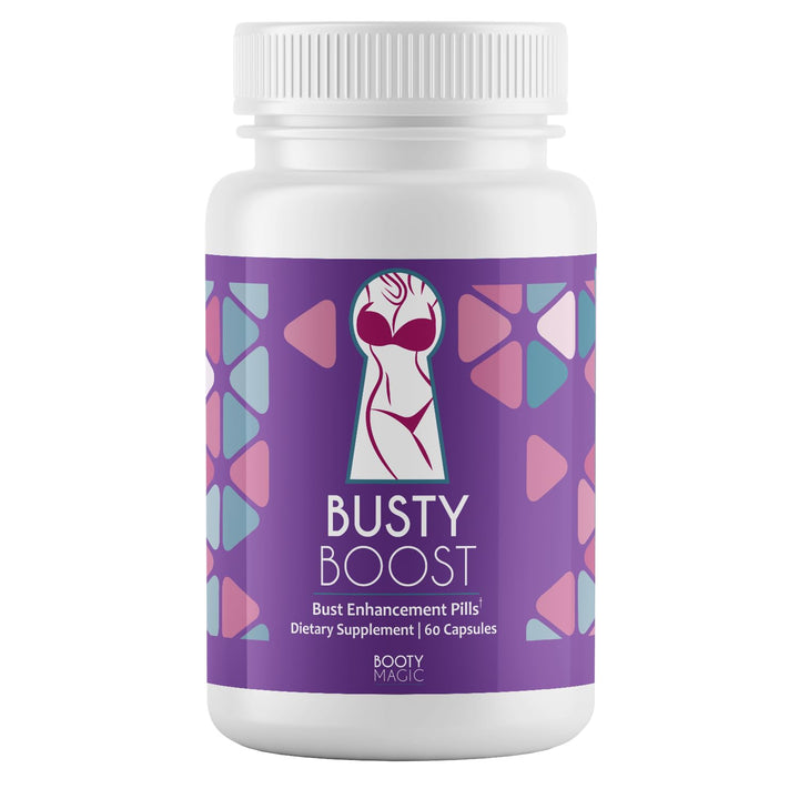 Píldoras Busty Boost Aumento De Busto Natural 60 Cápsulas Fenogreco Y Maca - Imagen 1